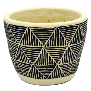 VASO TRIANGOLI NERO